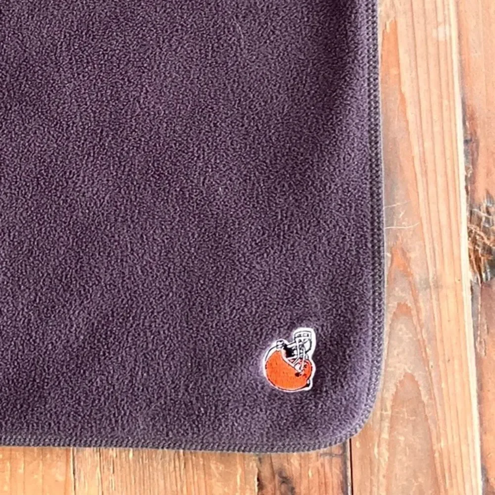 Vintage Cleveland Browns Fleece Scarf Embroidered Logo Brown Unisex 45”x 9.5”